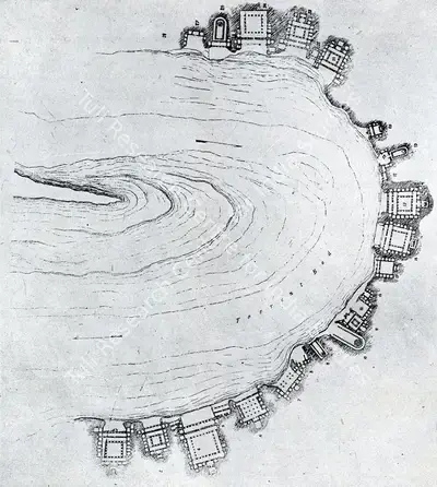 Unknown (Cartographer), General Plan of Ajanta Caves 1-28, Map