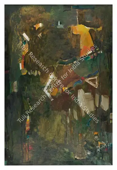 Prabhakar Kolte (Artist), Untitled (Abstract), 1989, Painting