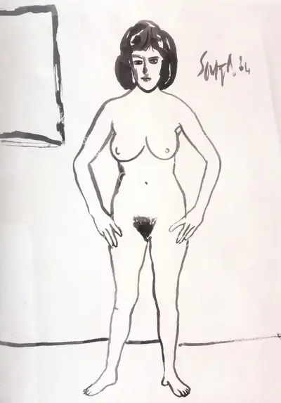 F.N. Souza (Artist), Untitled, 1964, Painting