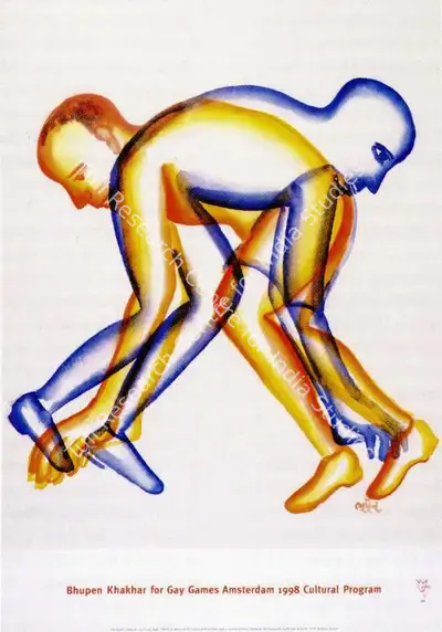 Khakhar, Bhupen P. (Artist). Design for the Gay Games Amsterdam Cultural Program. Printed Poster, 1998 | Bhupen Khakhar, 2016 | Painting | FineArts | 00149675
