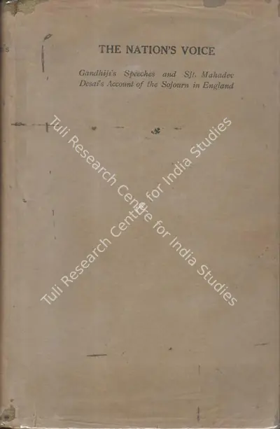 C. Rajagopalachar (Editor), The Nation's Voice, 1932, Edited Book