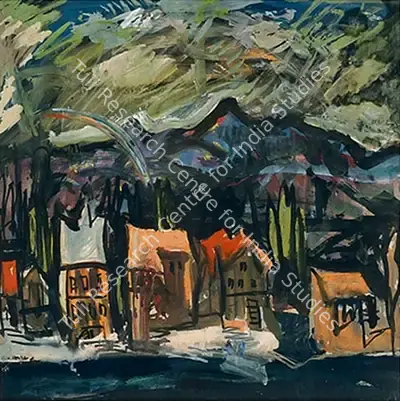 S.H. Raza (Artist), Untitled, 1945, Painting