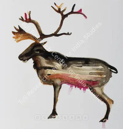 Mithu Sen (Artist), Deer, Painting