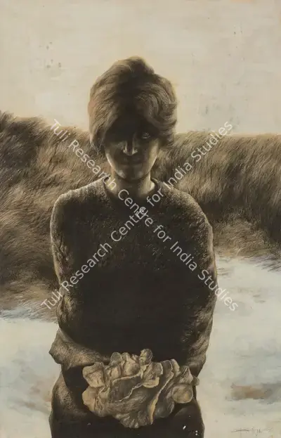 Bikash Bhattacharjee (Artist), In December - 19--!, 1976, Painting