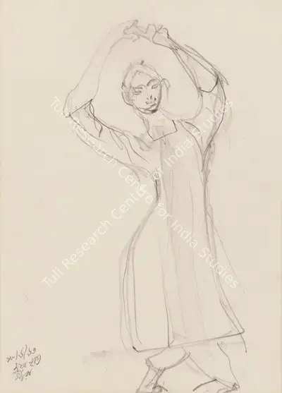 Meera Mukherjee (Artist), Untitled, 1963, Drawing