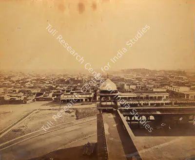 Samuel Bourne (Photographer), A panoramic view of the city of Delhi, 1865, Antiquarian Photograph