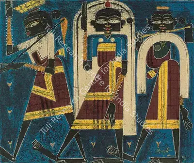 Pai, Laxman (Artist). Three Goan Women. Tempera on card, 1951 | Painting | FineArts | 00371692