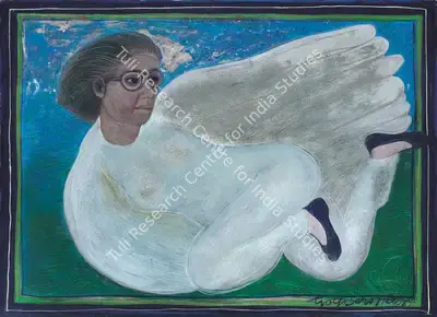 Gogi Saroj Pal (Artist), Kinnari series, 1989, Painting