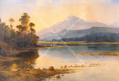 Gangooly, J.P. (Artist). Lake And Mountain, n.d. | Painting, So.Lon/17.06.99