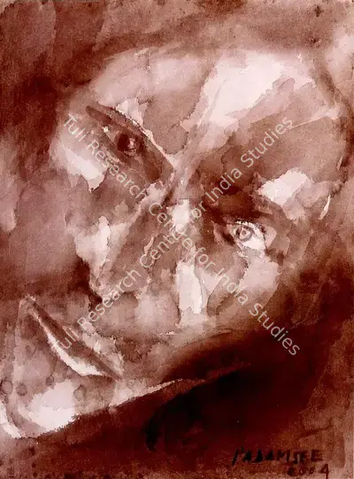 Akbar Padamsee (Artist), Head, 2004, Drawing
