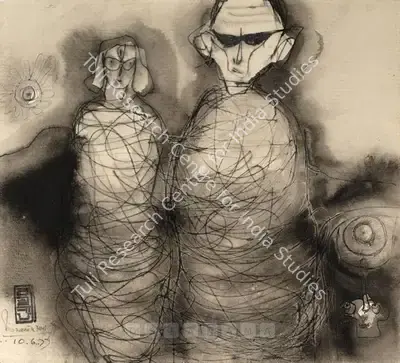 Biswanath Mukherjee (Artist), Untitled, 1977, Painting