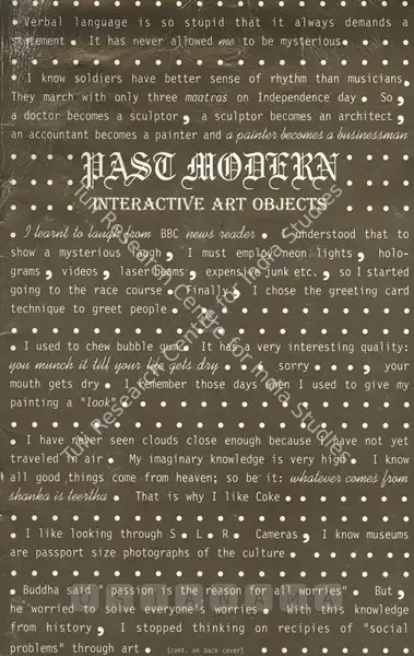 L.N. Tallur (Artist), "Past Modern", 1999, Solo Exhibition Catalogue