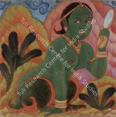 A. Ramachandran (Artist), The Mirror, 1996, Painting