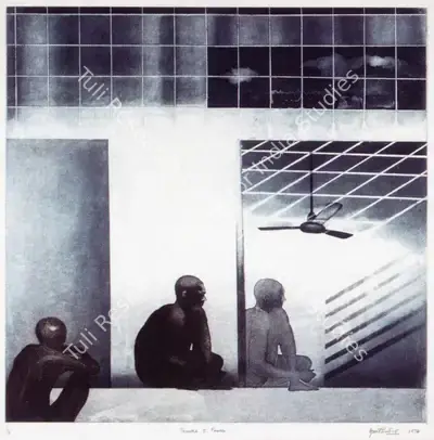 Anupam Sud (Artist), Thanks to Power, 1976, Graphic Art