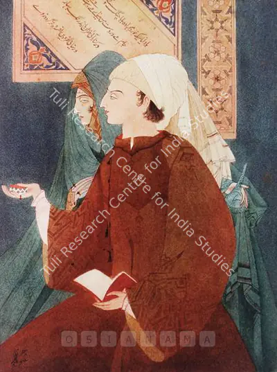 M.A.R. Chughtai (Artist), The Young Poet, 1925, Painting