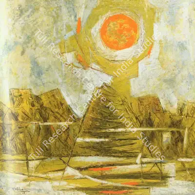 K.K. Hebbar (Artist), The Birth Of The Moon, 1965, Painting
