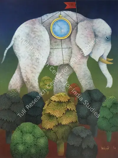 Dharmanarayan Dasgupta (Artist), Untitled, 1987, Painting