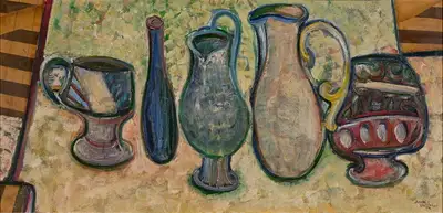 S.K. Bakre (Artist), Untitled (Still Life), 1964, Painting