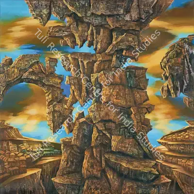 Sanjay Kumar (Artist), The Hanging Rocks, Painting