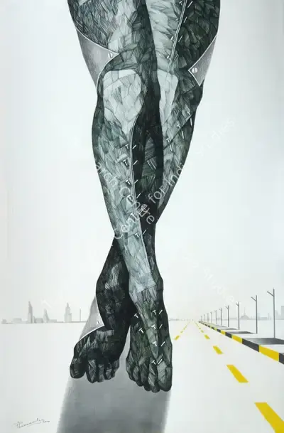 P.N. Chaturvedi (Artist), Untitled, 2010, Painting