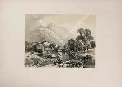 J.D. Hardinge (Lithographer), Bij-Beara between Islamabad and the City of Kashmir , 1847, Lithograph