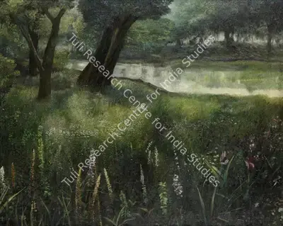 Bhattacharjee, Bikash (Artist). Untitled, 1983 | Painting, Sa.Onl/13.06.19, 2019 · Saffronart