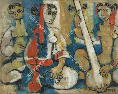 P.T. Reddy (Artist), Musicians, 1959, Painting