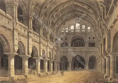 After Thomas Daniell, et al. (Artist), Interior View of the Palace, Madura, 1798, Painting