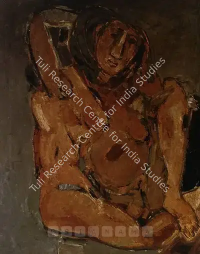 Tyeb Mehta (Artist), Untitled (Nude), 1961, Painting
