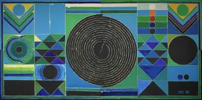 S.H. Raza (Artist), Amar Jiva, 2001, Painting