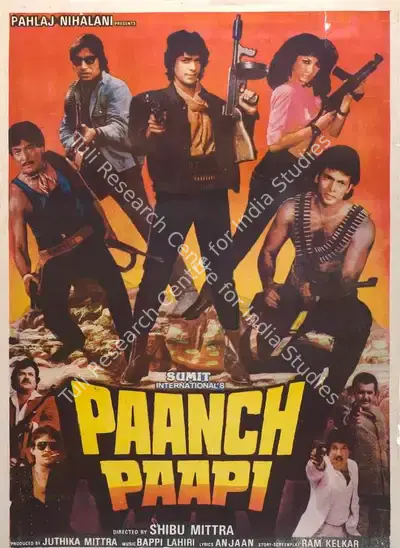 Juthika Mittra (Producer), Paanch Paapi, 1989, Full Sheet Poster