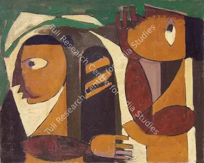 Biren De (Artist), Figures, 1957, Painting