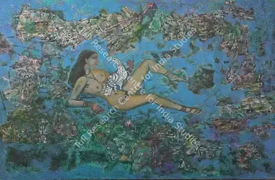 A.P. Santhanaraj (Artist), Blue Landscape, Painting