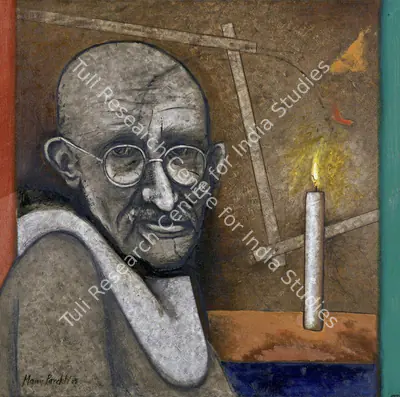Manu Parekh (Artist), Portrait of Gandhi I, 2005, Painting