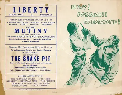Edward Dmytryk (Director), Mutiny, 1952, Handbill