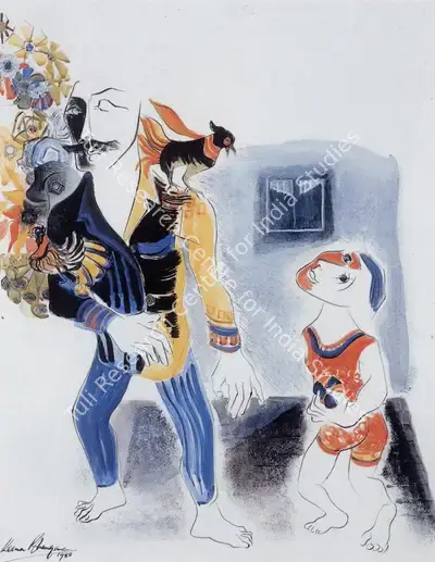 Veena Bhargava (Artist), Dialogue, 1988, Painting