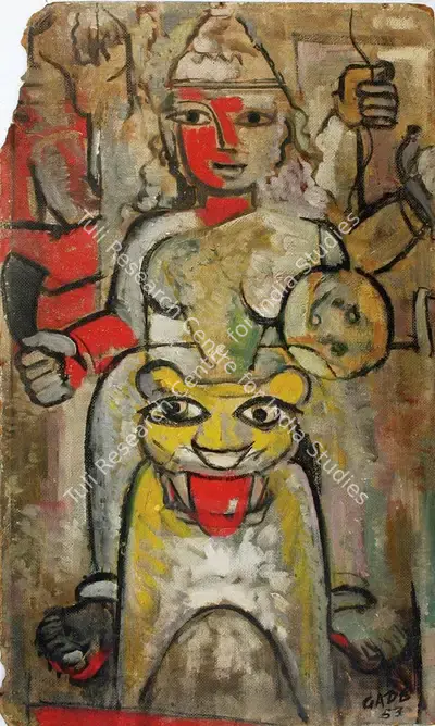 H.A. Gade (Artist), Bhavani, 1953, Painting