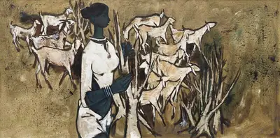 B. Prabha (Artist), Untitled, 1962, Painting