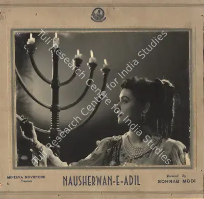 Sohrab Modi (Director), Nausherwan E Adil, 1957, Photographic Still Mounted on Lobby Card