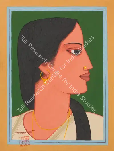 Lalu Prasad Shaw (Artist), Untitled (Profile), 2011, Painting