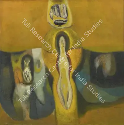 Bimal&nbsp;Dasgupta (Artist), Amulet, 1970, Painting