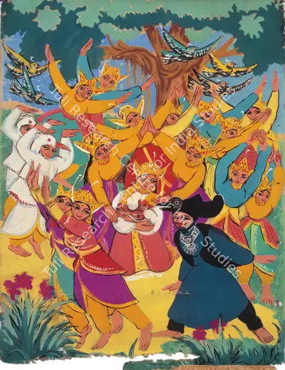 Chittaprosad (Artist), Celebration, 1955, Painting