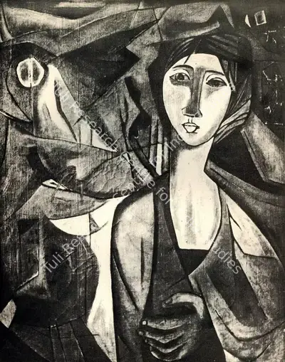 Ramkumar (Artist), Woman, 1956, Painting