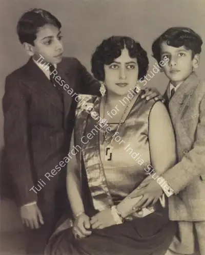 Unknown (Photographer). Bapsy Sabavala with elder son Sharokh and Jehangir, Paris, France. Photographic Still, 1932 | Contemporary Photograph, The Crucible of Painting, 2005 | Photography | 00801900