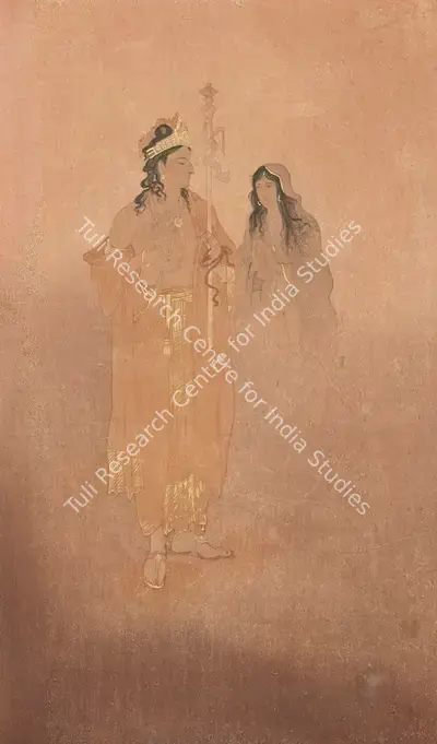 Nandalal Bose (Artist), Savitri and Yama, 1925, Painting
