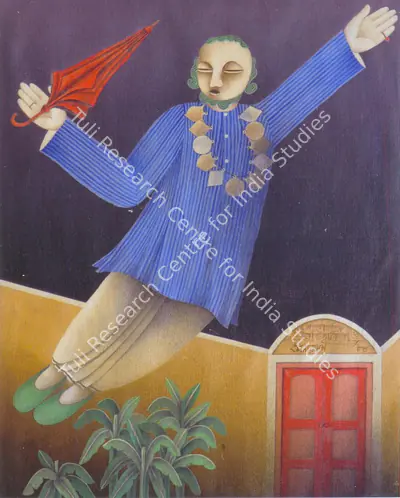 Dharmanarayan Dasgupta (Artist), Hero, 1984, Painting