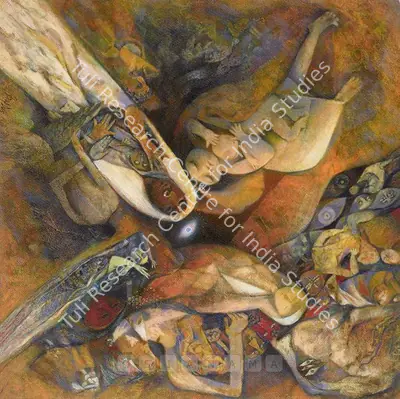 Arup Das (Artist), Between The Earth And Astral, Painting