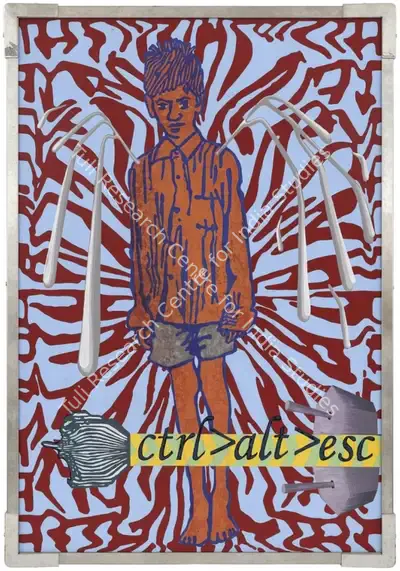 Jitish Kallat (Artist), Ctrl>Alt>Esc, 2005, Painting