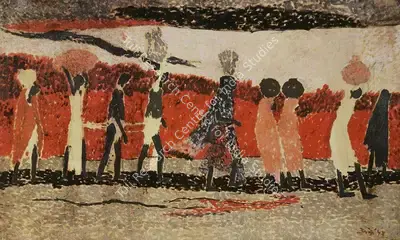 N.S. Bendre (Artist), Homeward Bound, 1954, Painting