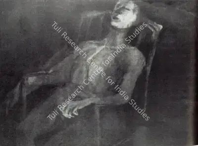 Nalini Malani (Artist), Seated Woman, 1974, Painting